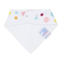 Cotton bandana bib with absorbent backing - Spotty Dotty Bib