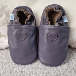 Plain Charcoal Rubber Sole Shoes