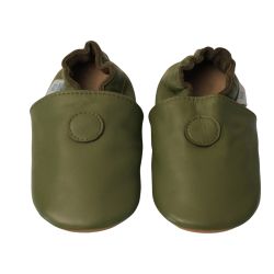 Plain Olive Rubber Sole Shoes