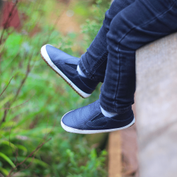 Navy Slip-on Rubber Soles