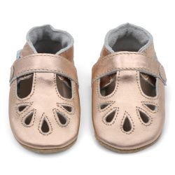Anti slip Toddler Sandals and T-Bars Dotty Fish Soft Leather Baby Shoes with Suede Soles 0-6 Months to 3-4 Years 