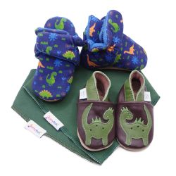 Dinosaur Shoe and Bootie Gift Set