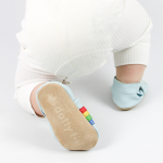Non-slip suede sole baby shoes from Dotty Fish 