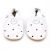 Dotty Fish white leather baby shoes with cut-out stars.