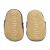 Non-slip soft suede soles of Dotty Fish pre-walker shoes imprinted with Dotty Fish name and logo.