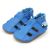 Bright blue leather Dotty Fish unisex pre-walker soft sole sandals.