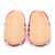 Soft suede non-slip sole of Dotty Fish infant shoes imprinted with Dotty Fish name and logo.