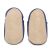 Non-slip soft suede soles of Dotty Fish baby boots imprinted with Dotty Fish name and logo.