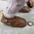 Plain Tan Brown Rubber Sole Shoes