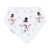 Dotty Fish baby and toddler white cotton bandana bib with snowman and snowflake pattern.