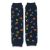 Navy Dotty Fish legwarmers with bright coloured letters, for infant girls and boys.