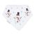 Dotty Fish baby and toddler white cotton bandana bib with snowman and snowflake pattern.
