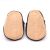 Soft suede non-slip sole of Dotty Fish infant shoes imprinted with Dotty Fish name and logo.