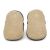 Non-slip soft suede soles of Dotty Fish pre-walker shoes imprinted with Dotty Fish name and logo.