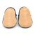 Soft suede non-slip sole of Dotty Fish infant shoes imprinted with Dotty Fish name and logo.
