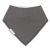 Dotty Fish baby and toddler plain dark grey cotton bandana bib.
