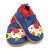 Blue Dotty Fish soft sole infant shoes with multicoloured fish design.