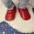 Plain Red Rubber Sole Shoes