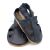 Dotty Fish navy leather soft sole infant barefoot sandals.