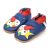 Blue Dotty Fish soft sole pre-walker shoes with multicoloured fish design.