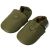 Plain Olive Rubber Sole Shoes