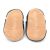 Non-slip soft suede soles of Dotty Fish pre-walker shoes imprinted with Dotty Fish name and logo.