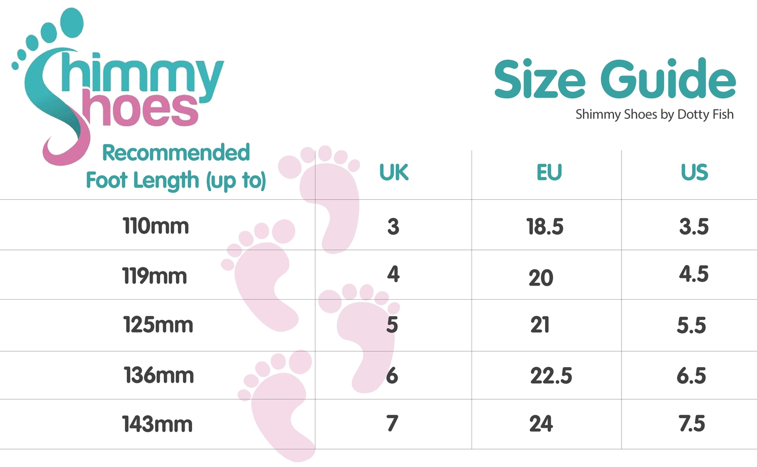 Size Guide and How to Measure your Child's Foot At Home