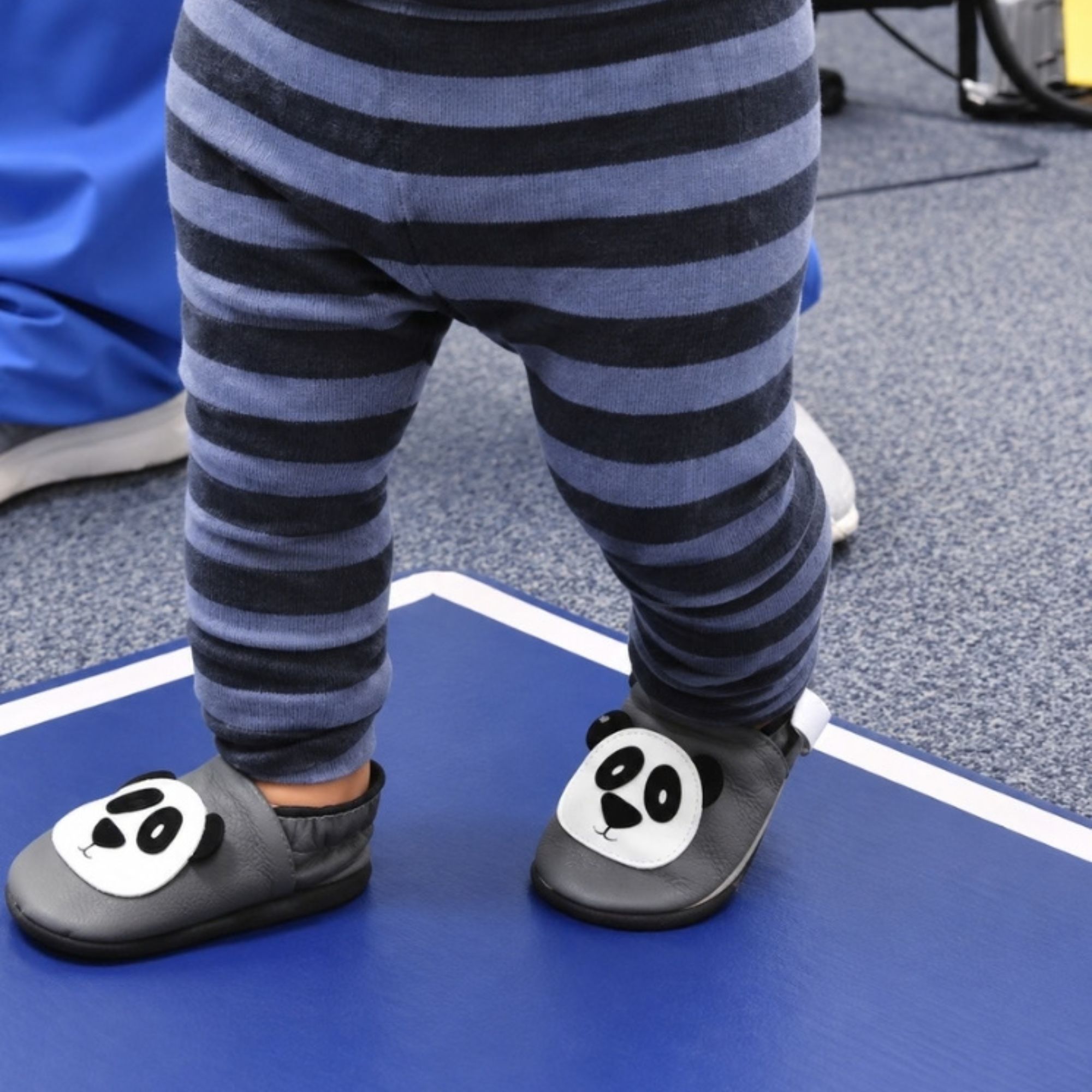 Podiatry gait analysis testing of Dotty Fish soft sole shoes.