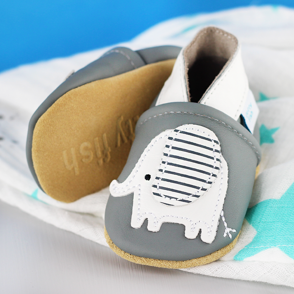 Dotty Fish soft leather shoes with soft soles