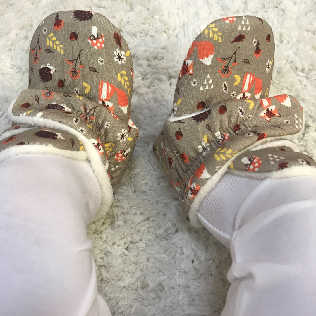 Baby shoes cheap with socks attached